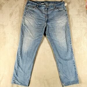Carhartt Jeans Men's 42x32 Rugged Flex‎ Straight Fit Tapered Leg Workwear Denim